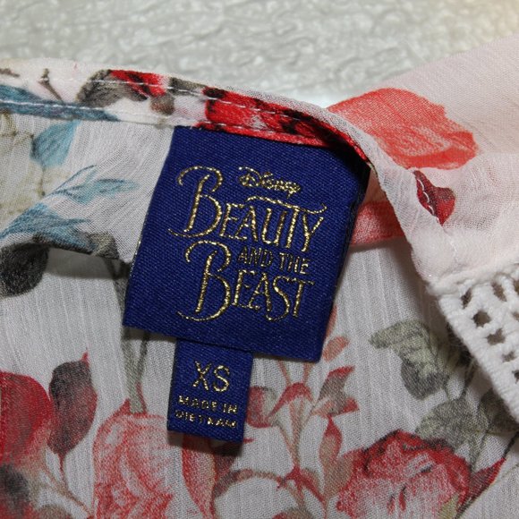 Disney Beauty and the Beast Floral Lace Blouse NWT - Picture 6 of 6
